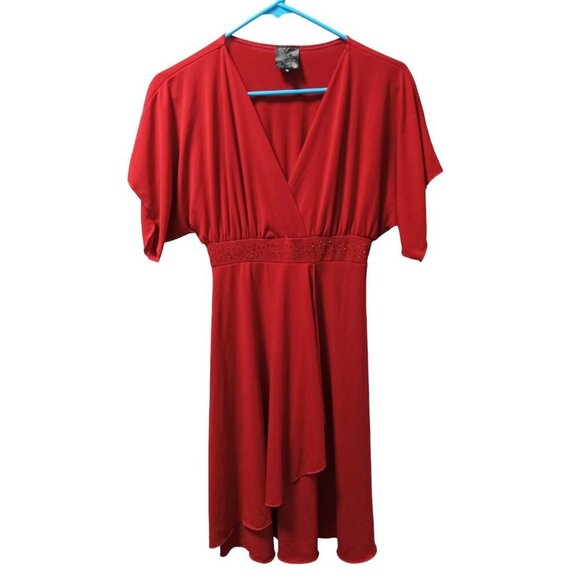Love Tease Red Polyester Dress- Size:Small - Picture 1 of 8
